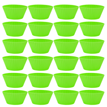 Högvärmesäkra bakformar, non-stick silikon, normal storlek, lätta att diska, perfekt för att tillaga ägg, baka muffins och göra desserter,