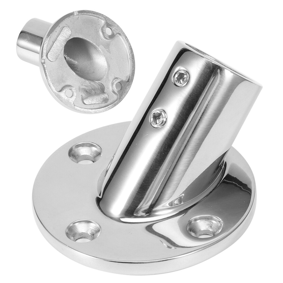 Marine Handrail Fitting 45 Degree Round Tube Base 316 Stainless Steel 25Mm 7891361045853
