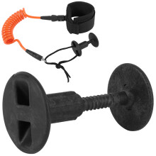 Nylon SUP Surfboard Leash Beinseil Plug, Schwarz, Langlebig, Einfach zu installieren