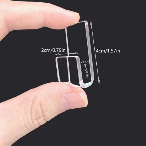 Acrylic Wall Mount Display Hangers for Records 30Pcs Clear 2