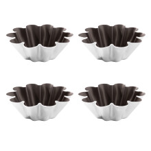 4Pcs Eggs Tart Molds Small Cupcakes Cake Cookie Molds Aluminium