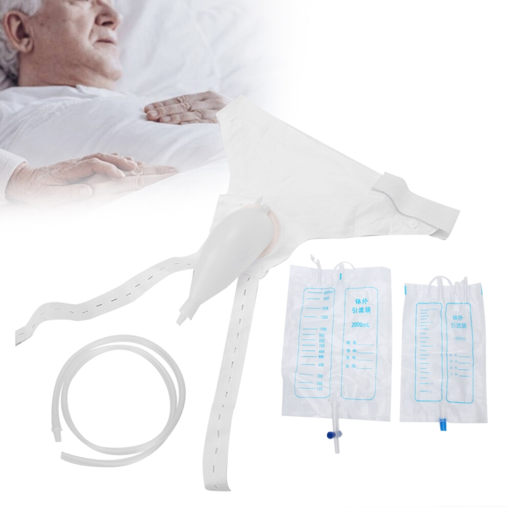 Leakproof Silicone Urine Funnel Reusable Urinal Bag for Men Women Elderly 700ml