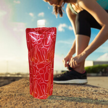 750ML umweltfreundliche faltbare Wasserflasche für Wandern und Radfahren