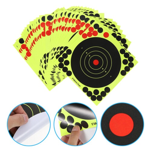 25Pcs Fluorescent Paper Adhesive Arrow Darts Aiming Stickers 2