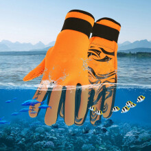 Bleib warm beim Tauchen: 2MM Neoprenhandschuhe Orange L für Wassersport