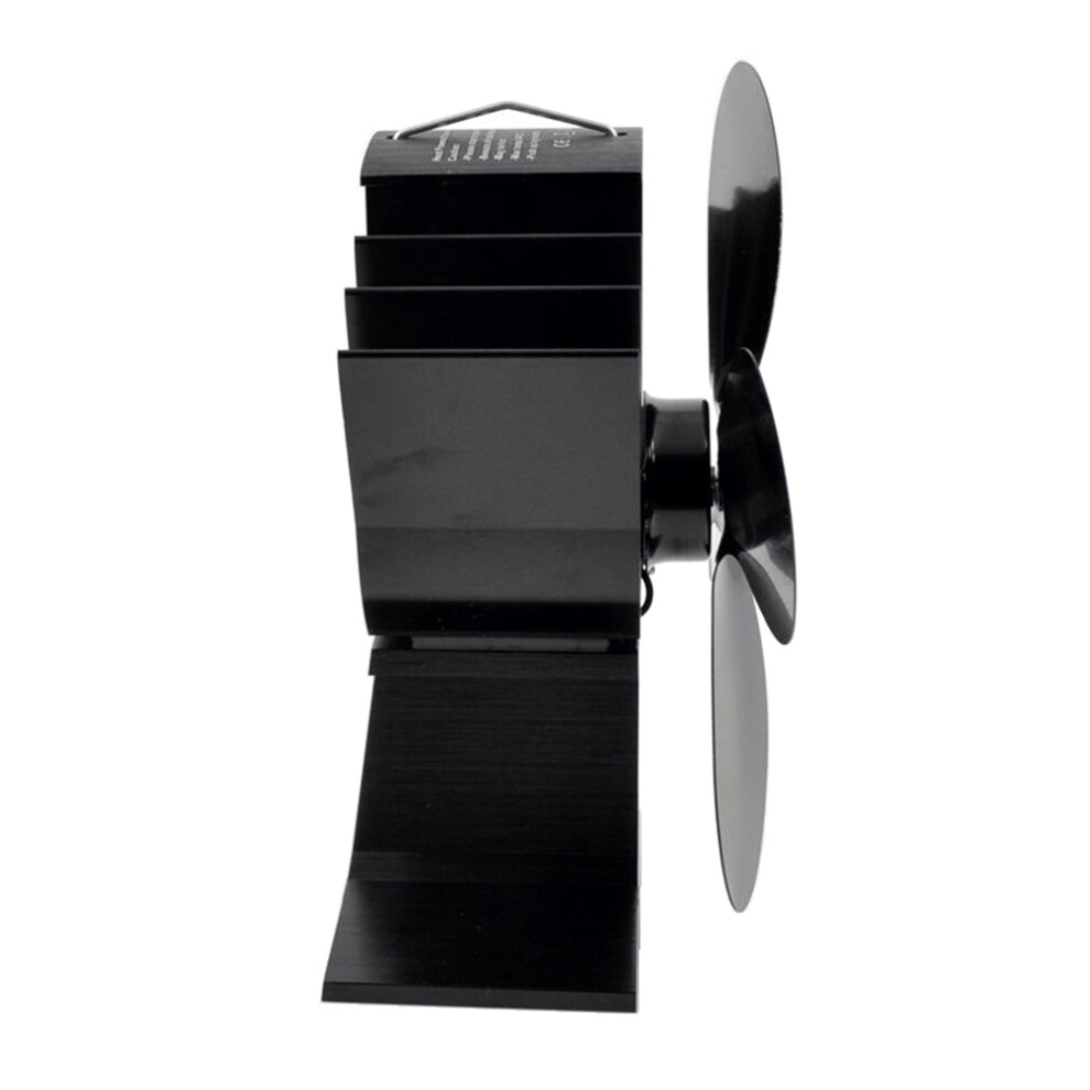 4-Blade Thermodynamic Fireplace Stove Fan 178*140*90Mm Black 6941361053868