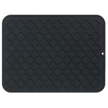 Siliconen afdroogmat, hittebestendige mat, keukenaccessoire, temperatuurbestendig, omkeerbaar ontwerp voor onder de gootsteen, voerbakmat voor
