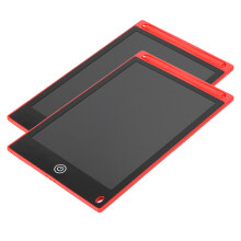 8,5-Zoll-LCD-Schreibpad, 2 Stück Kinderzeichen- und Notizbuch in Rot, Grün, Blau, Schwarz, Weiß