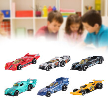6 Stück 1:64 Metallbauwagen-Modelle mit beweglichen Gelenken, Kinderspielzeug
