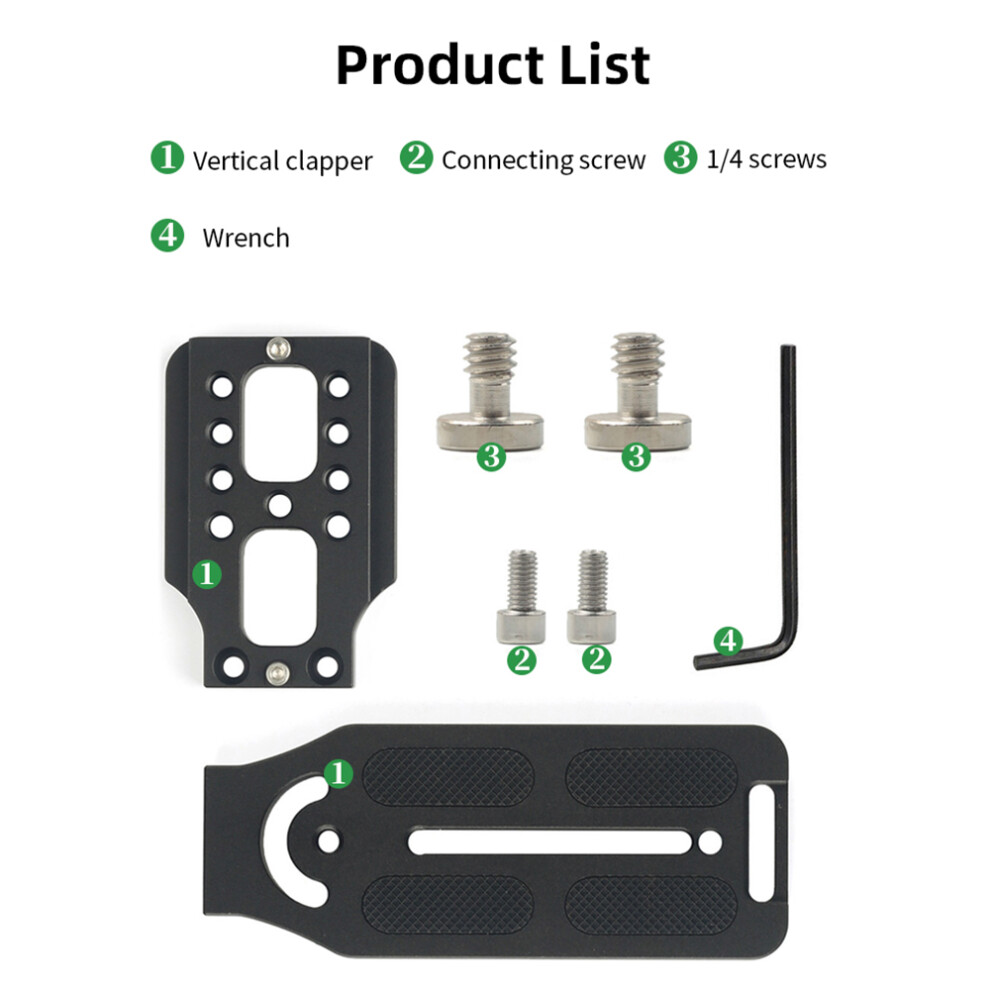 Aluminum L-Shaped Quick Release Plate For Dslr Camera, Max 10Kg, 13.6X5x7.5cm 8411361062040