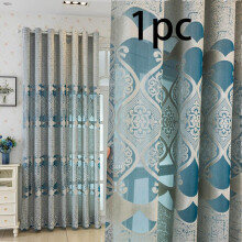 (Blue, 52in*104in【132cm*265cm】1 Panel) Geometric Pattern Curtain, 1 Panel Modern Simple Window Curtain, Home Decorative Curtain for Living Room,