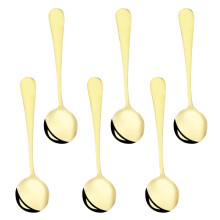 Elegant Soup Spoons, Stainless Steel Matte Satin Finish Dishwasher Safe Heavyweight Flatware, Classic Pattern Satin Finish for Home Restaurant Use