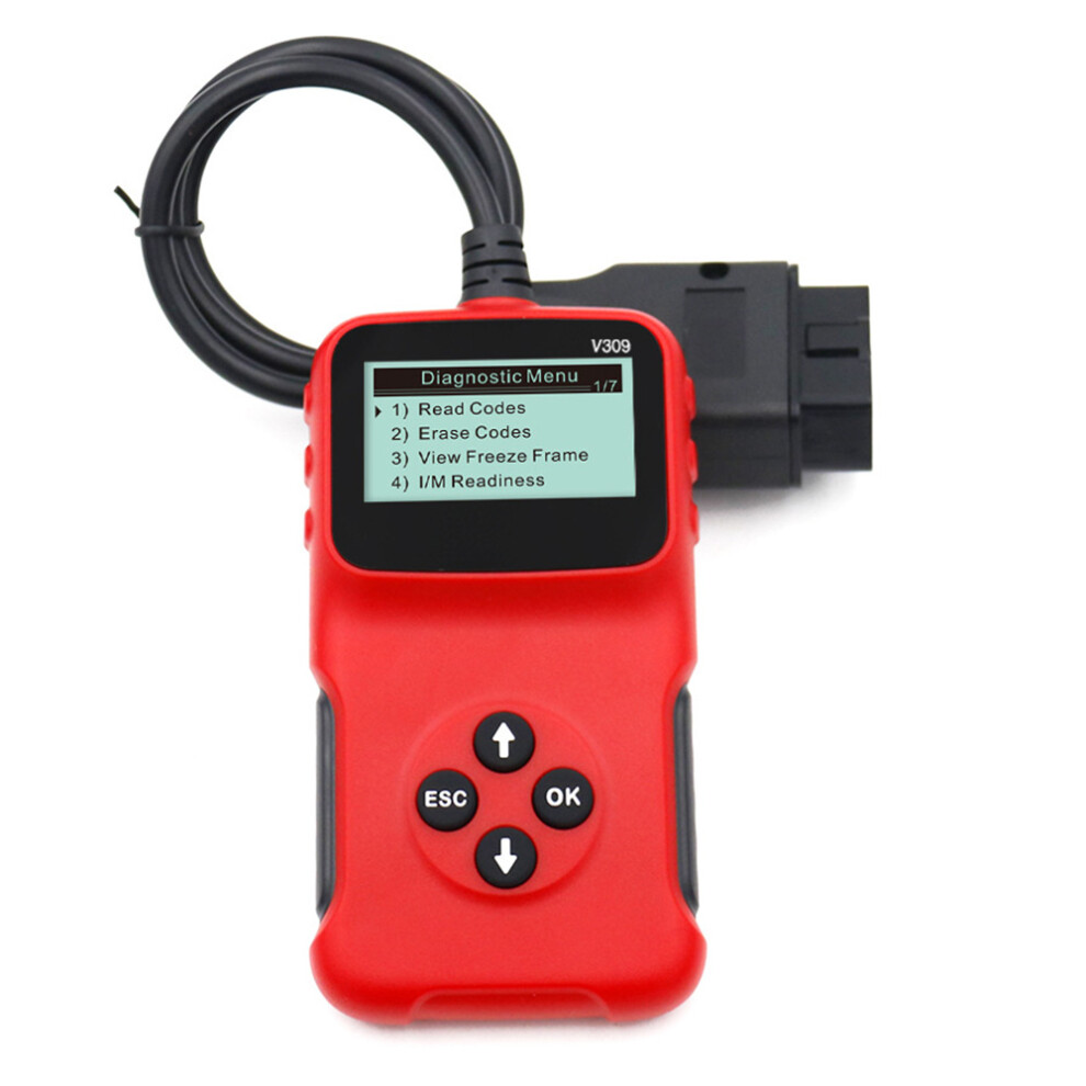 Obd Diagnostic Device Car Fault Reader Code Scanner, 95.5X72.1x22.2mm Red 4901361077181