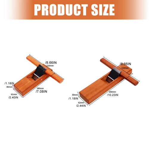 Wooden Hand Plane With Ergonomic Handle For Reduced-180mm 2