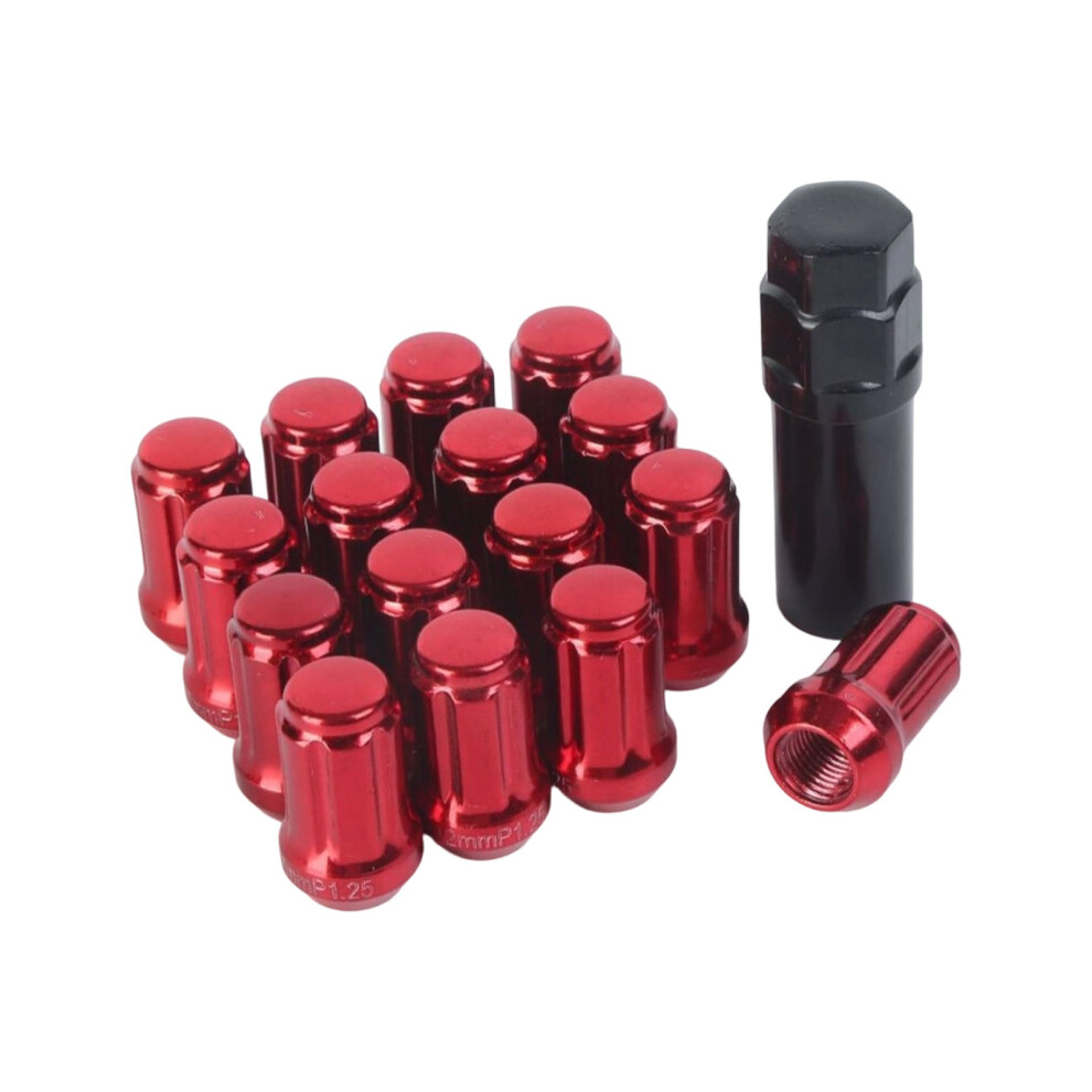 Vehicle Security Carbon Steel Lug Nut Lock Design For- Red 7695000289512