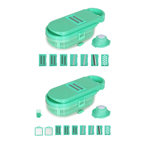 Nonrust Steel Multifunctionele Voedsel Chopper 8 Mes voor-7in1 2