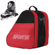 Roller Skate Storage Bag, Ice Skate Bag, Portable Sports Skate Backpack, Travel Bag for Teens, Kids and Adults Red