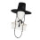 Eleganter Derby-Hut aus schwarzem Polyester, 1