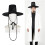 Eleganter Derby-Hut aus schwarzem Polyester, 5