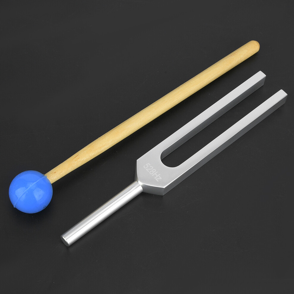 Aluminum Alloy 528Hz Tuning Fork Set with Hammer & Bag for Healing
