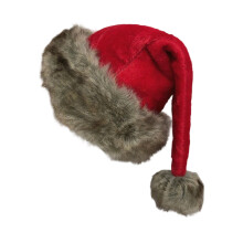 Rote Weihnachtsmützen aus Plüsch für Weihnachtsfeierlichkeiten