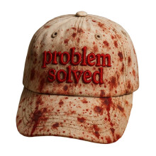Casquette de baseball brodée de taches de sang, chapeau