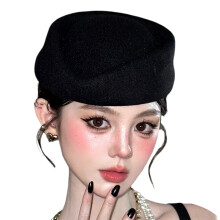 Béret noir pour femmes et hommes, couvre-chef réglable, tissu de