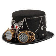 Metal Gear Embellished Caps Gothic Steampunk Theme Event Costume
