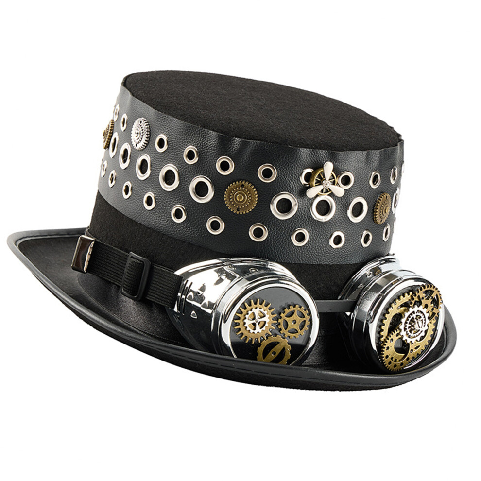 Victorian Prom Grommet Gear Gothic Hat Goggles Headpiece Costume 7755000230089