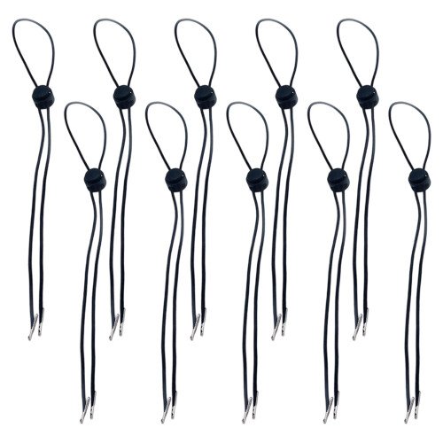 10 Pieces Elastic Hat Security Cord Adjustable Length Windproof
