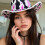 Western Theme Top Hat with Cow Pattern Print Adjustable 3