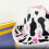 Western Theme Top Hat with Cow Pattern Print Adjustable 2