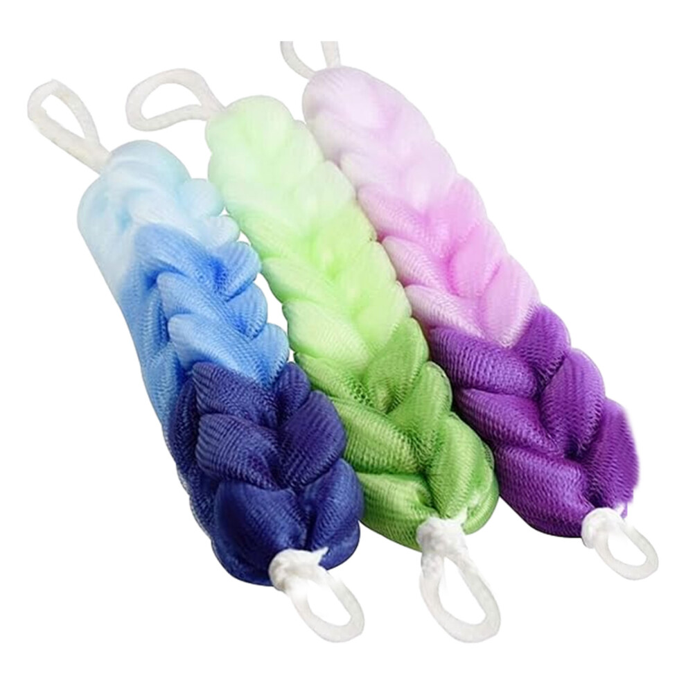 3pack/lot Long Bath Sponge For Deep Cleansing And Exfoliation Easy To