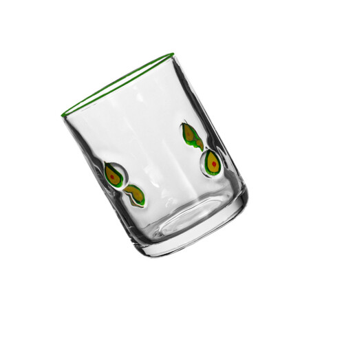 Creative Fruit Glass Juice Cup Enhances Beverage Color-avocado