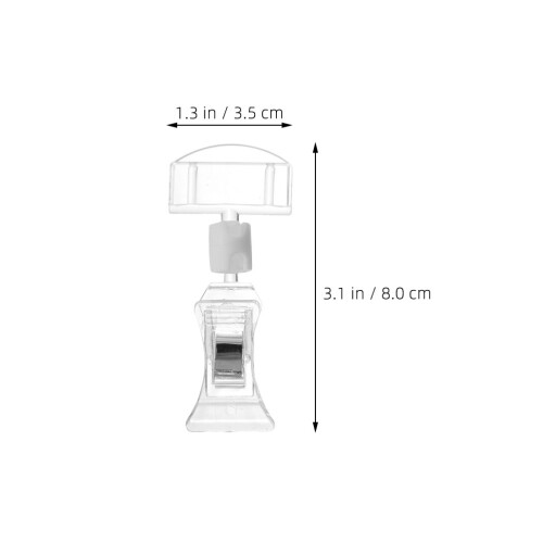 15Stk Transparente Schildhalter Mit Drehbarem Für Einzelhandel 2
