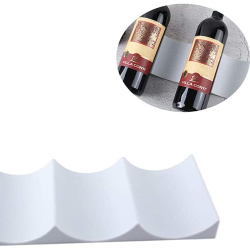 Space Saving Organizer Tabletop Stackable Wine Rack, Modern Contemporary Pattern Compact Size for Home Use (Non-Slip Bottom) 2