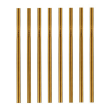 Herbruikbare rietjes, milieuvriendelijke roestvrijstalen rietjes met schoonmaakborsteltje, perfect voor cocktails en smoothies,