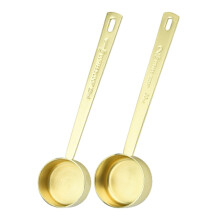 Juego de cucharas de café elegantes, herramientas de medición de acero inoxidable de mango largo, aptas para alimentos, multiusos, aptas para