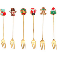 Kerstmagie in je handen: creatief servies met een roestvrijstalen kerstlepel, comfortabele grip voor elk feestelijk moment.
