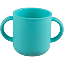 Vaso abierto para bebé apto para lavavajillas, silicona de grado alimenticio con bordes suaves, diseño ergonómico para niños pequeños, asas de