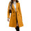 Women's Pea Coat Trench Jacket Lapel Collar Double-Blue M 3