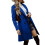 Women's Pea Coat Trench Jacket Lapel Collar Double-Blue M 6