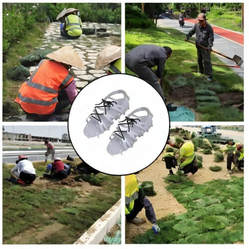 Chaussures d'aérateur de pelouse réglables avec enroulement 2