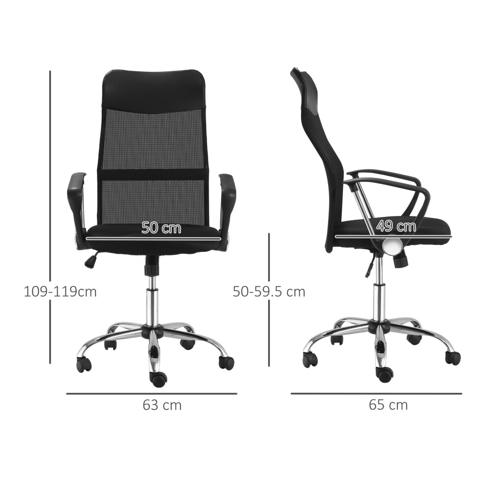 Adjustable Height Tilt Mesh Office Chair Black with Ergonomic Support Perfect for Home and Office Use-image-OPC-PMYT8BM-NEW