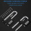 Combination Padlock Outdoor, Waterproof Heavy Duty Padlock with Code, Multifunctional Adjustable Long Padlock Reusable Easy to Use Black 5