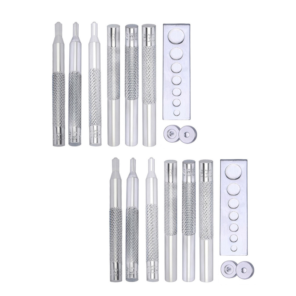 2Sets Metal Press Studs Installing Punching Tool Base For 7732000208447