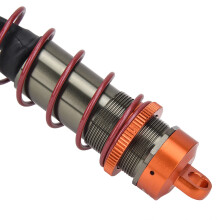 4 Stück 1/8 RC Auto Metallöl-Druck Einstellbare Vorder- & Hinterradstoßdämpfer Orange