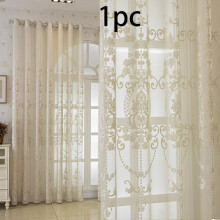 (Ruyi Beige, 52in*84in【132cm*213cm】1pc) Geometric Pattern Curtain, 1 Panel Modern Simple Window Curtain, Home Decorative Curtain for Living Room,