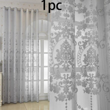 (Ruyi gray, 52in*95in【132cm*241cm】1pc) Geometric Pattern Curtain, 1 Panel Modern Simple Window Curtain, Home Decorative Curtain for Living Room,