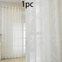 (Ruyi white, 52in*104in【132cm*265cm】1pc) Geometric Pattern Curtain, 1 Panel Modern Simple Window Curtain, Home Decorative Curtain for Living Room,
